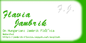flavia jambrik business card